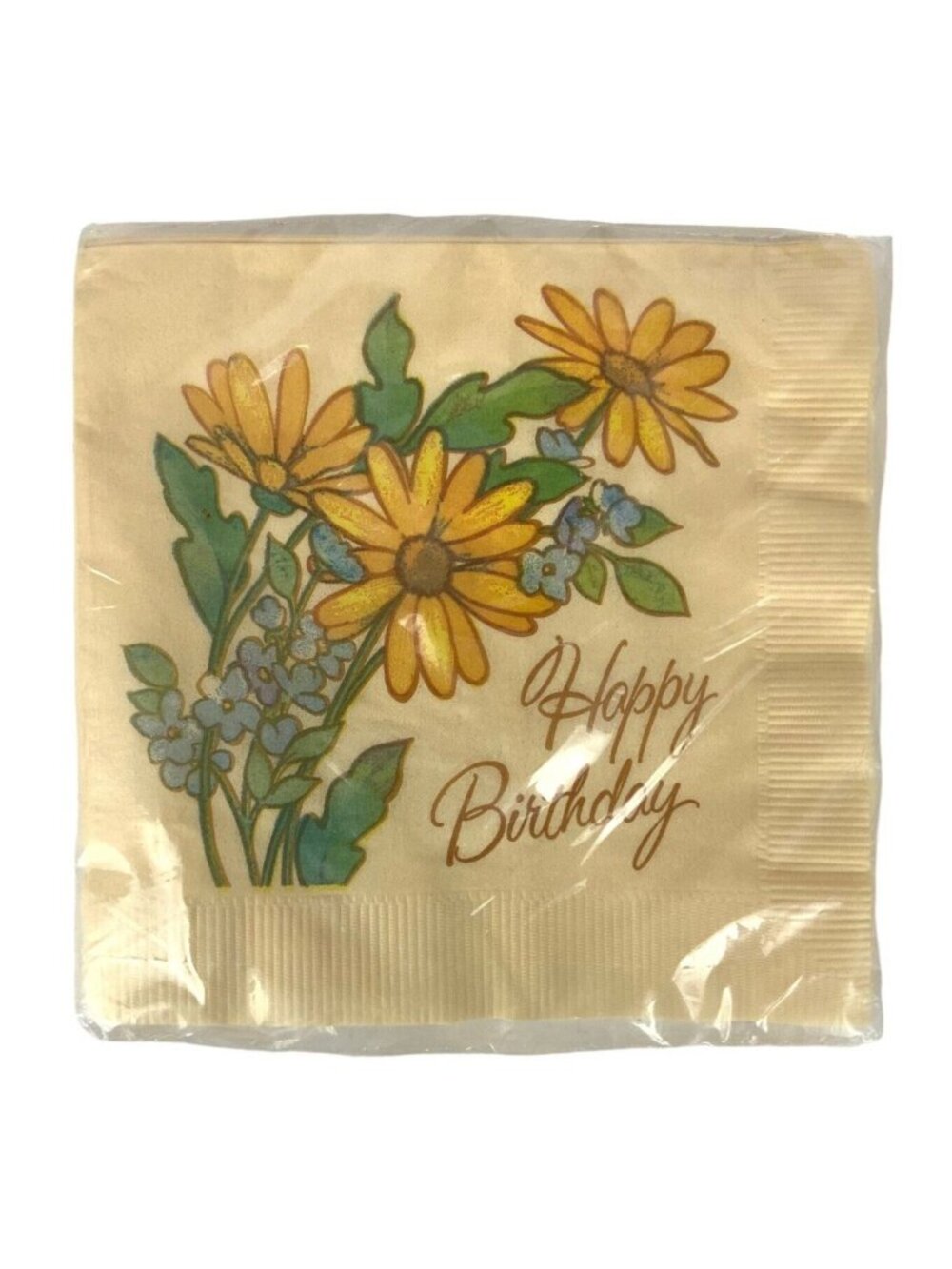 American Greetings Happy Birthday Luncheon Napkins 16 Ct 3-Ply Daisies Floral